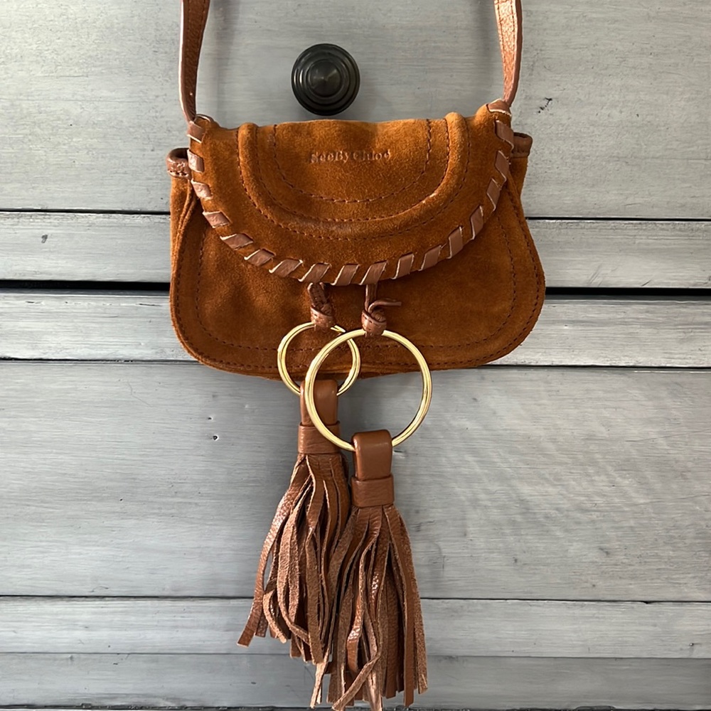 See by Chloe mini brown suede bag